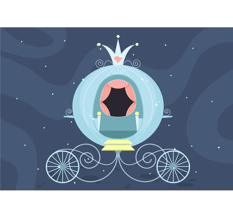 Fairy Tale Carriage children wall mural - TenStickers