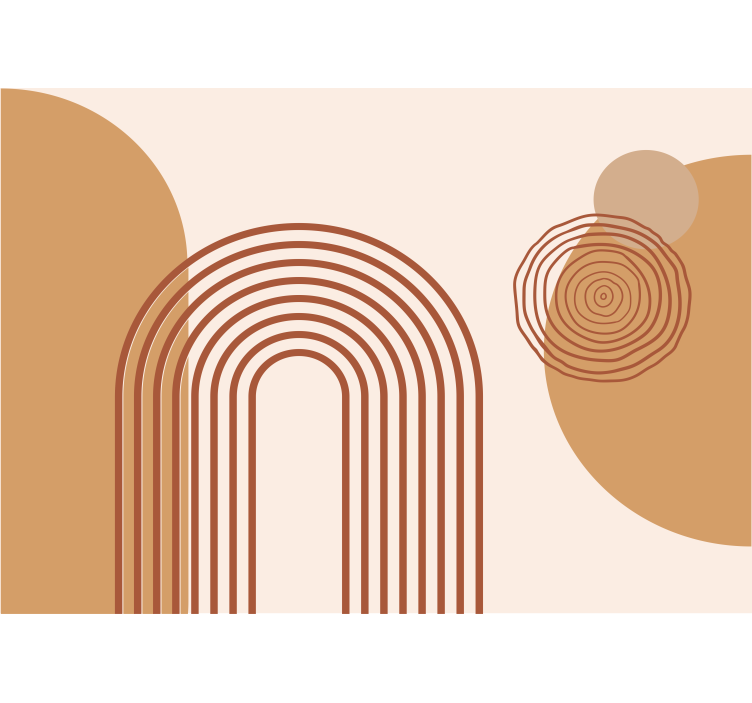 New warm geometric style Abstract Wall Murals - TenStickers