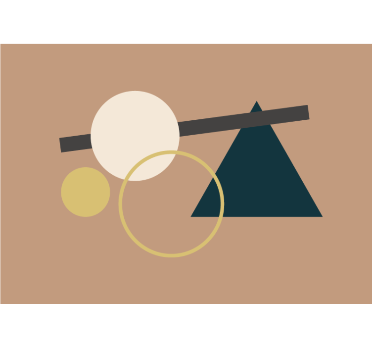 Abstract wall mural geometric shape design - TenStickers