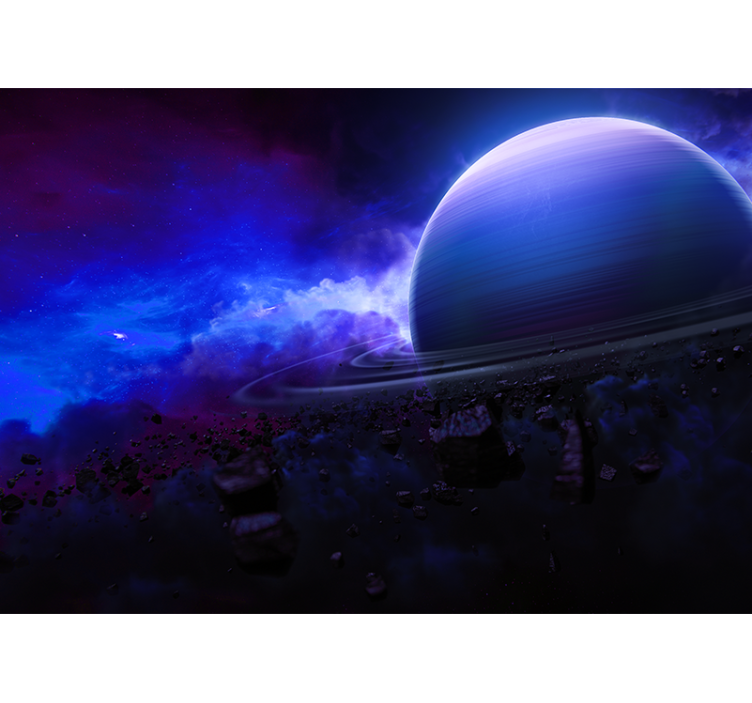 Space mural starlit planetary view - TenStickers