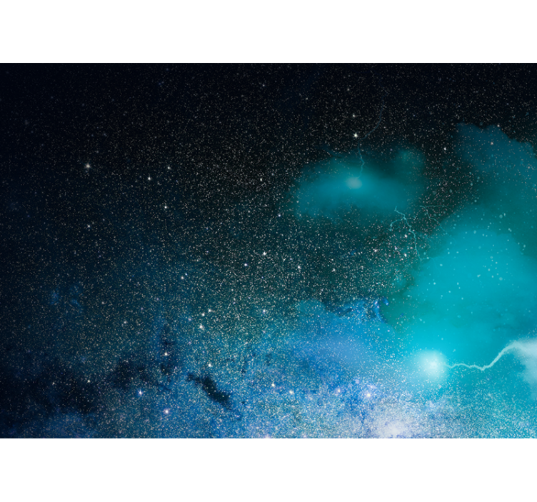 Space mural galaxy nebula scene - TenStickers