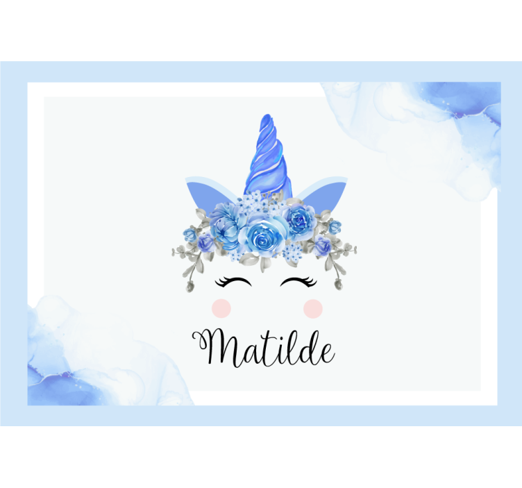 Children wall mural cute unicorn design - TenStickers