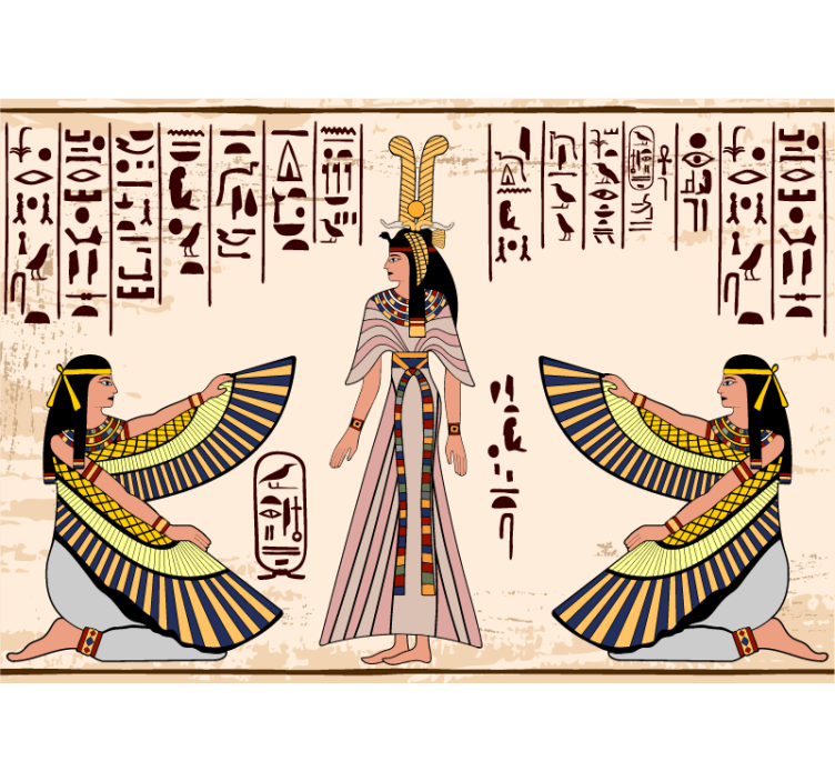Animal wall mural ancient egyptian figures - TenStickers