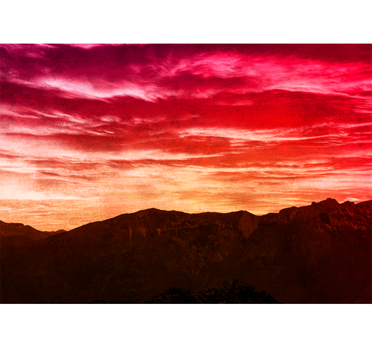 Regal mountain twilight mountain wall mural - TenStickers