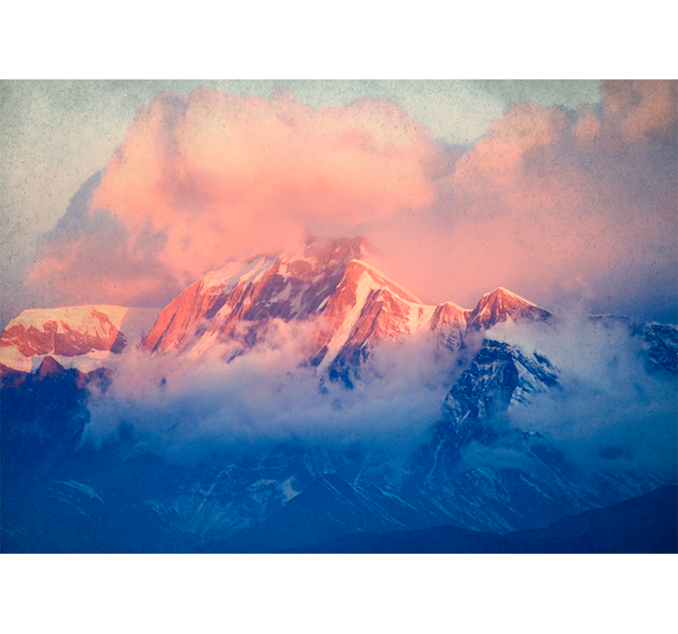 Nepal landscape aesthetic colours wall mural - TenStickers