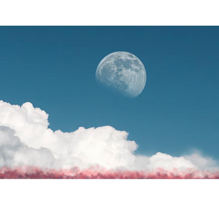Sky mural lunar cloud perspective - TenStickers