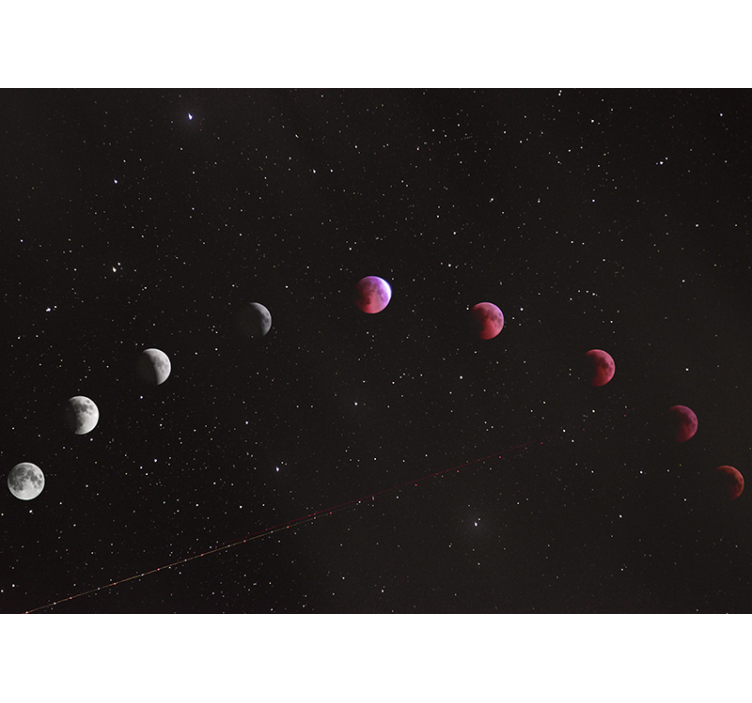 Space mural phases of the moon - TenStickers
