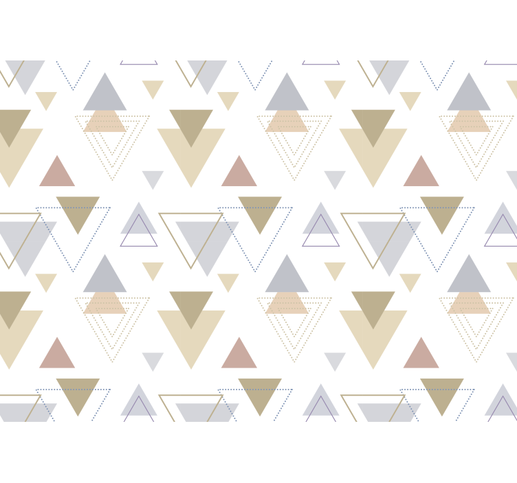 Abstract wall mural with geometric triangle design - TenStickers