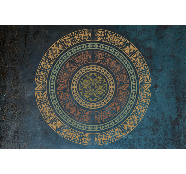 Mandala wall mural with intricate geometric designs - TenStickers