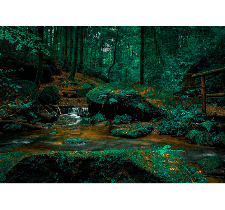 "Cottagecore" small river nature wall mural - TenStickers