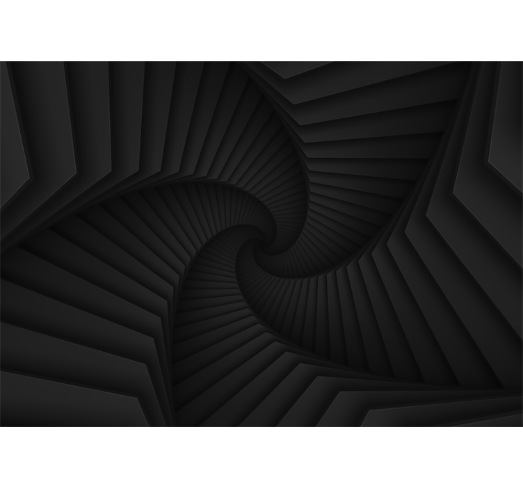 Black tunnel 3d effect Wall Mural - TenStickers