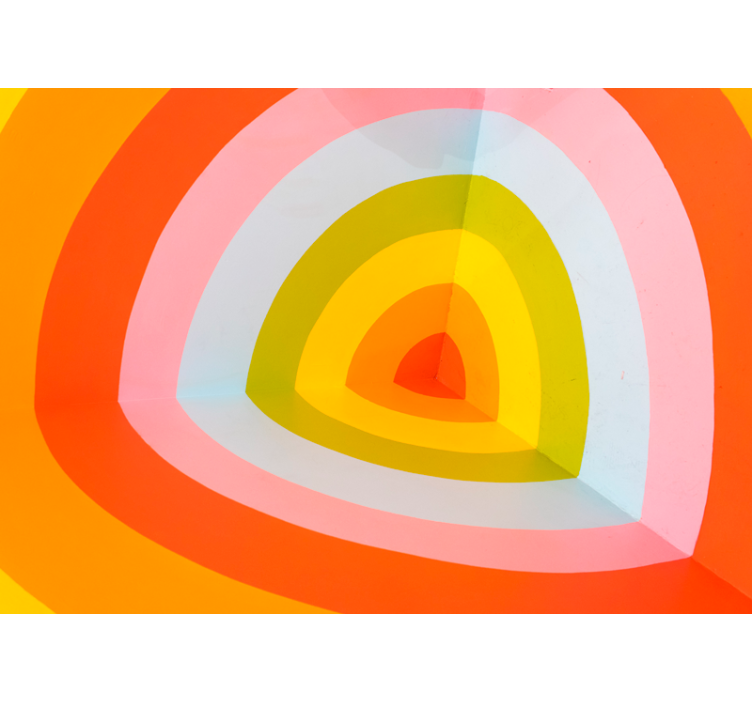 Abstract wall mural colorful layered arches - TenStickers