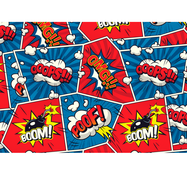 Comic boom vintage wall mural - TenStickers