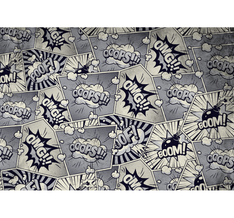 Comic Sound Effects graffiti wall mural - TenStickers