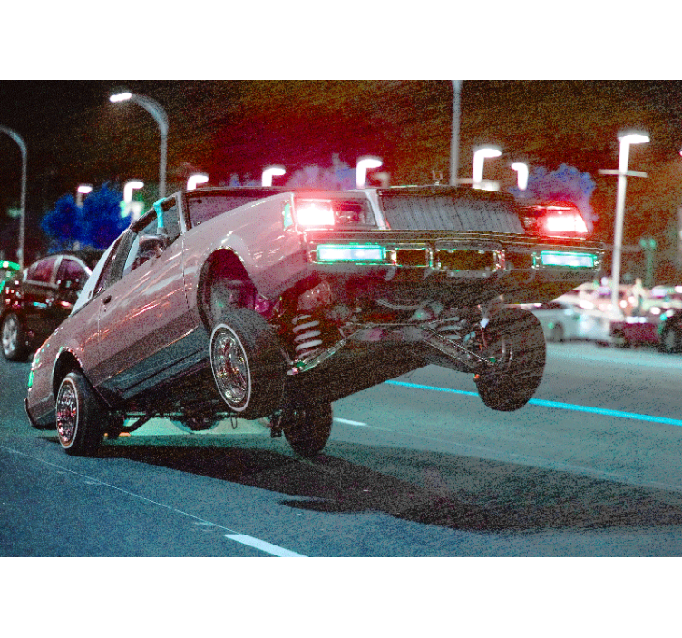 Vehicle mural classic car stunt - TenStickers