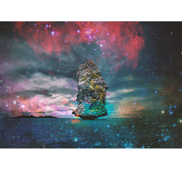 Space mural cosmic rock structure - TenStickers