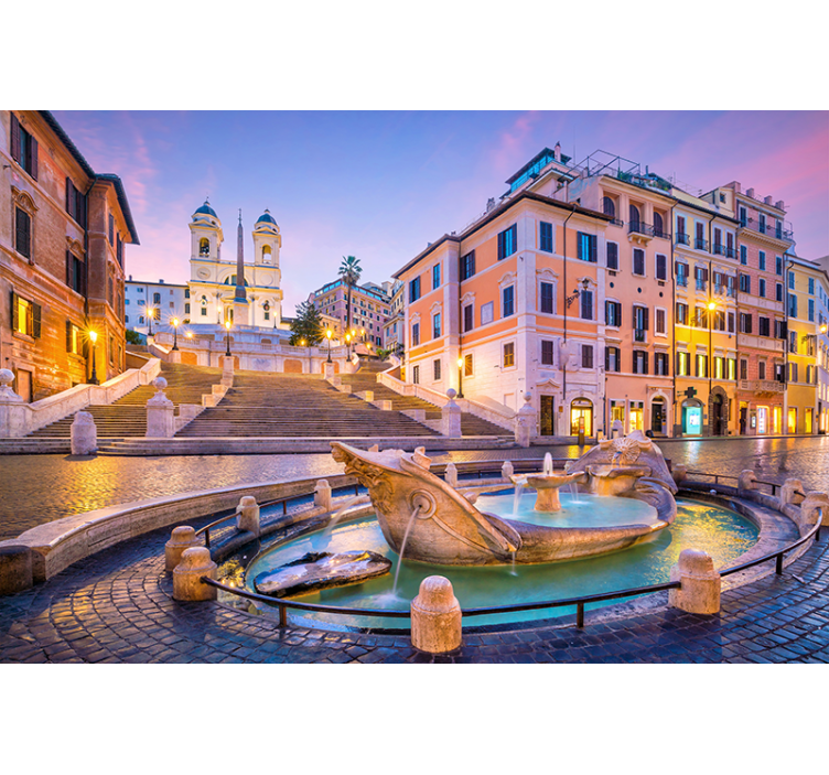Piazza di Spagna in Rome wall mural - TenStickers