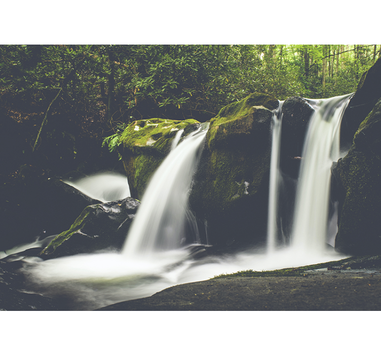 Waterfall mural cascading waterfall scene - TenStickers
