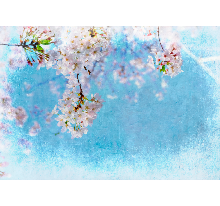 Cherry blossom serenity flower mural - TenStickers