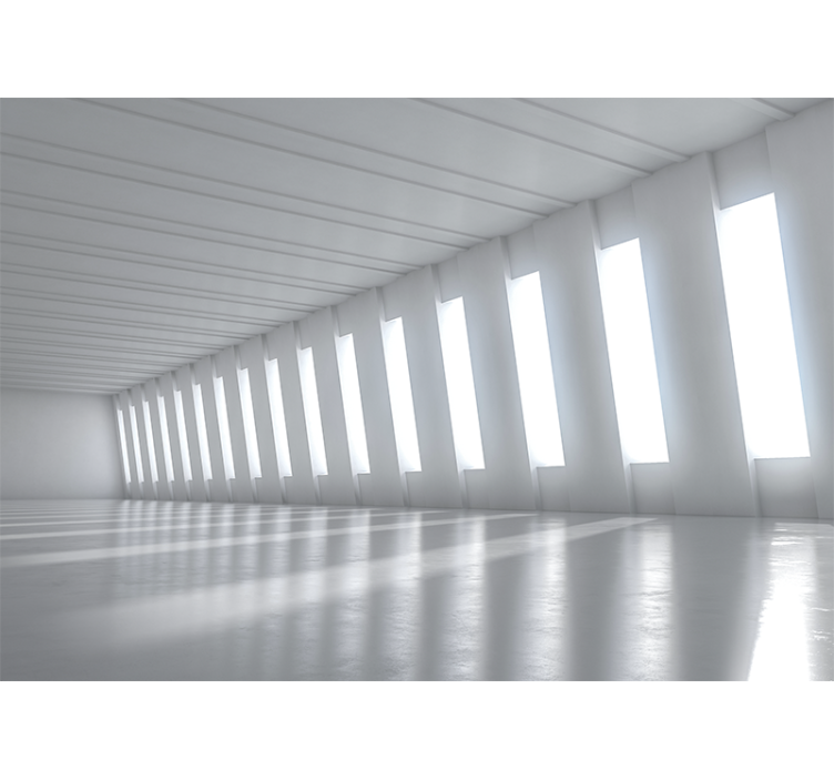 3d wall mural minimalist bright space - TenStickers