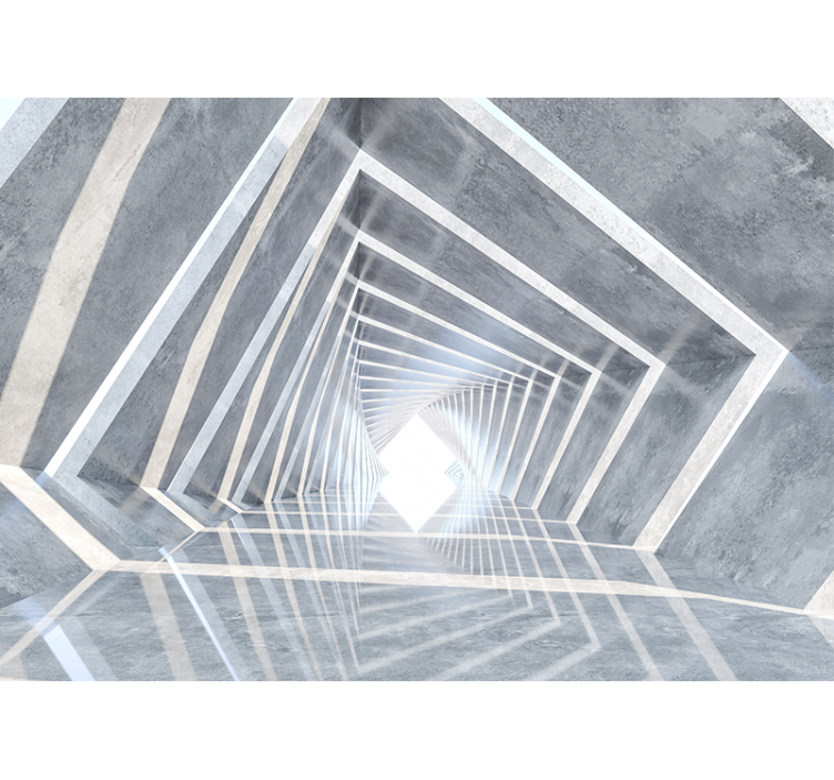Abstract wall mural geometric perspective depth - TenStickers