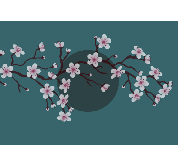 Cherry tree branch  vintage wall mural - TenStickers