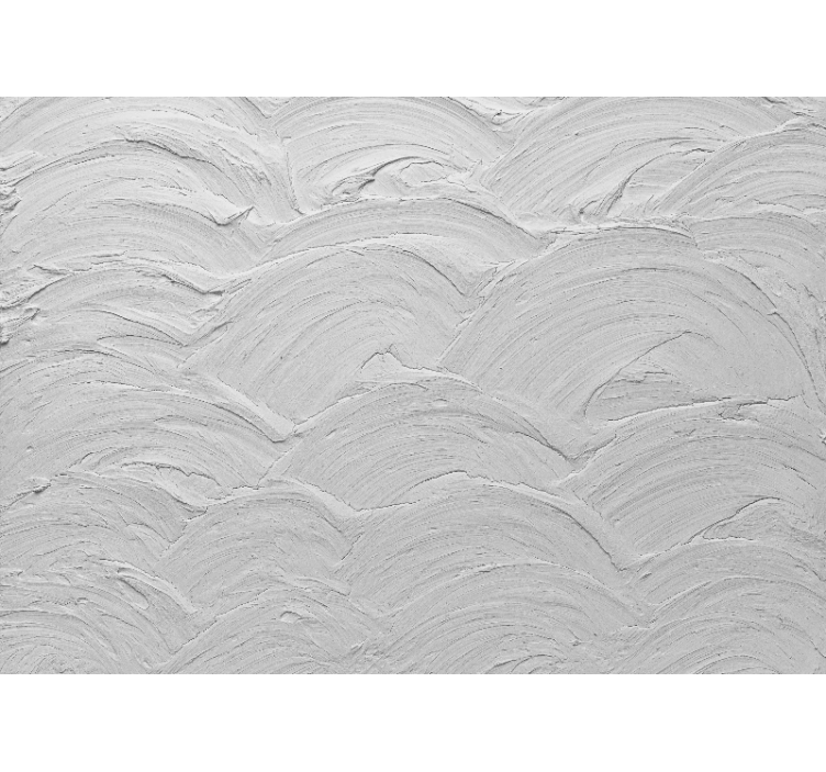 "Gray Japandi" wavy cement  vintage wall mural - TenStickers