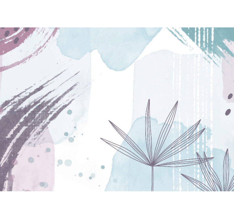 Abstract Floral Design hallway mural - TenStickers