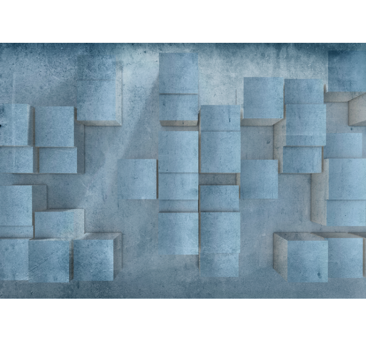 Texture wall mural geometric block design - TenStickers