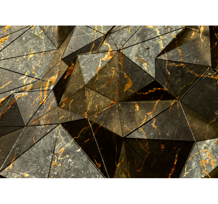 Texture wall mural geometric stone emblem - TenStickers