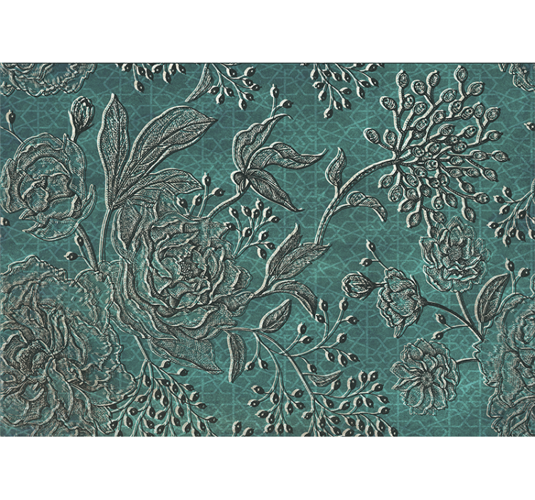 Flower mural with detailed floral design - TenStickers