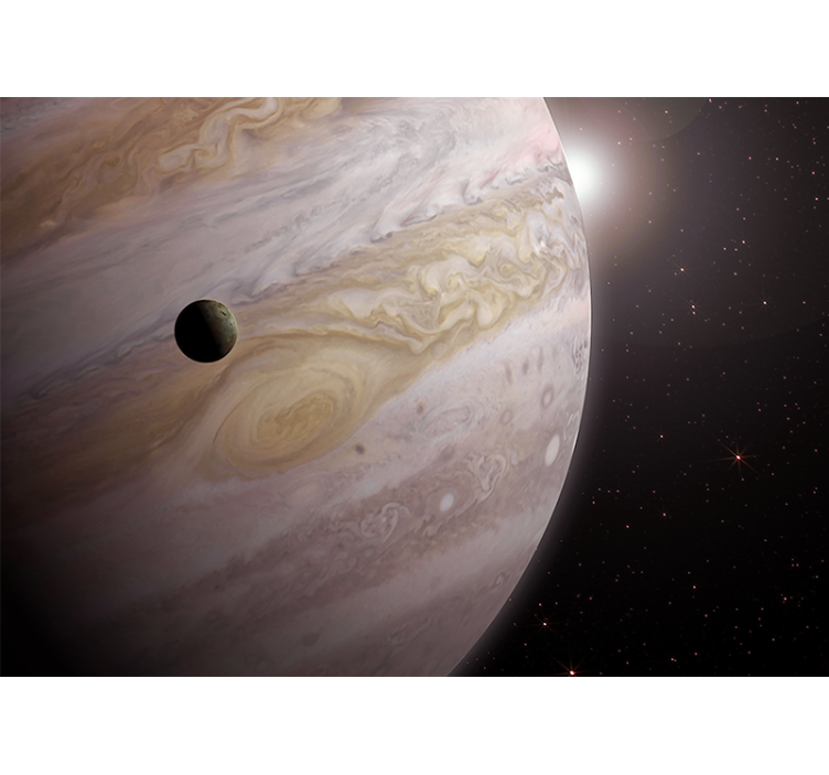 Jupiter and Moon space mural - TenStickers