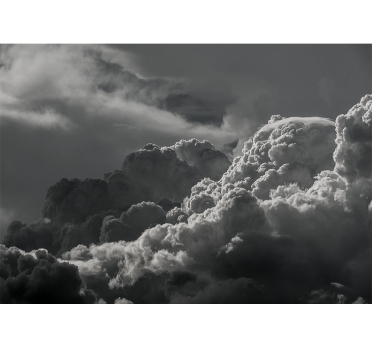 Black and white sky with clouds Wall Mural - TenStickers