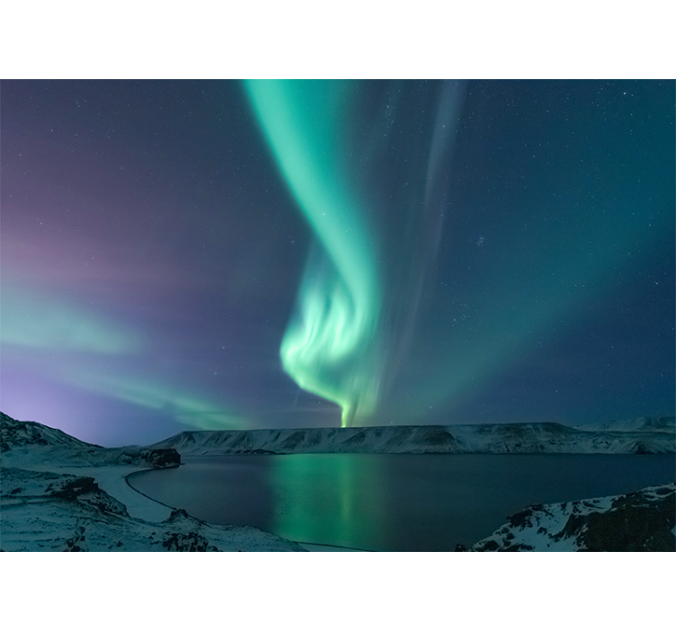 Sky mural aurora borealis display - TenStickers