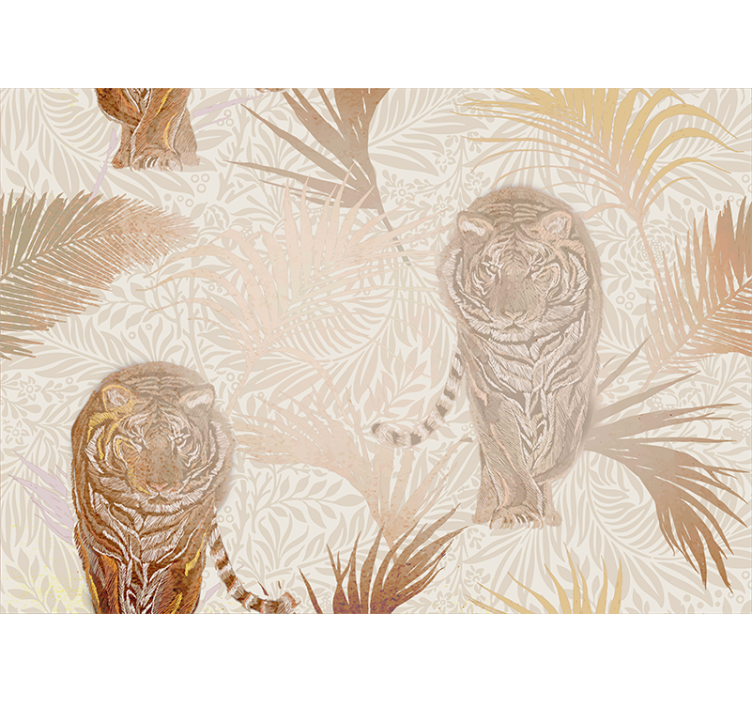 Animal wall mural majestic tiger design - TenStickers