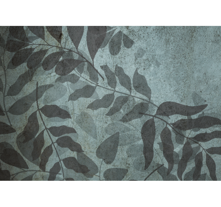 Nature wall mural in subtle leaf designs - TenStickers