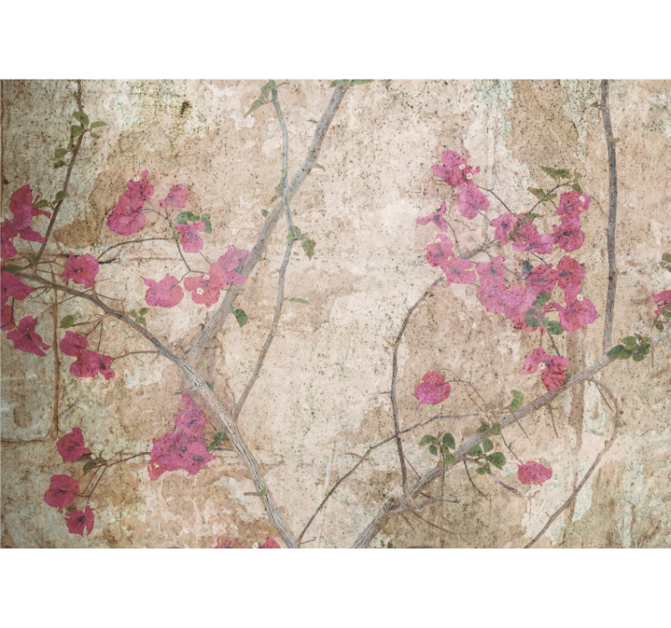 Ivy flowers vintage wall mural - TenStickers