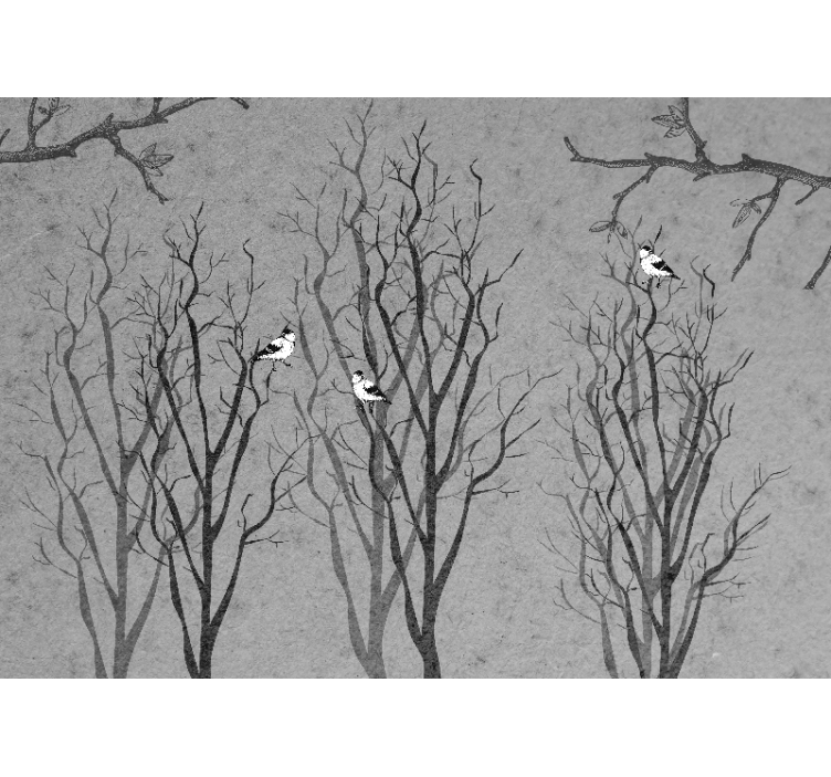 Tree mural twigs with birds - TenStickers