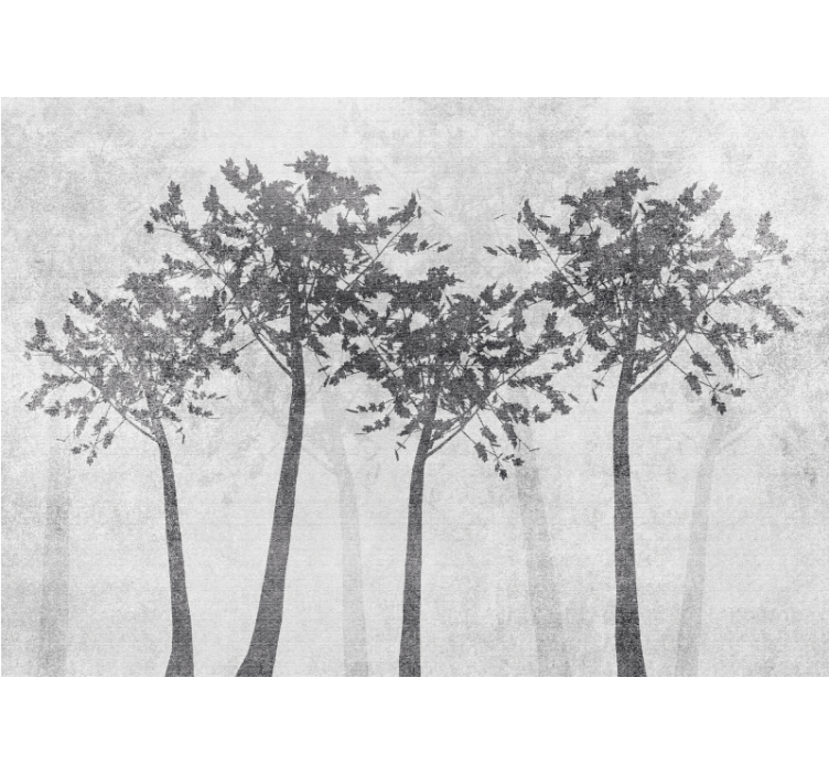 Tree mural silhouette tree design - TenStickers