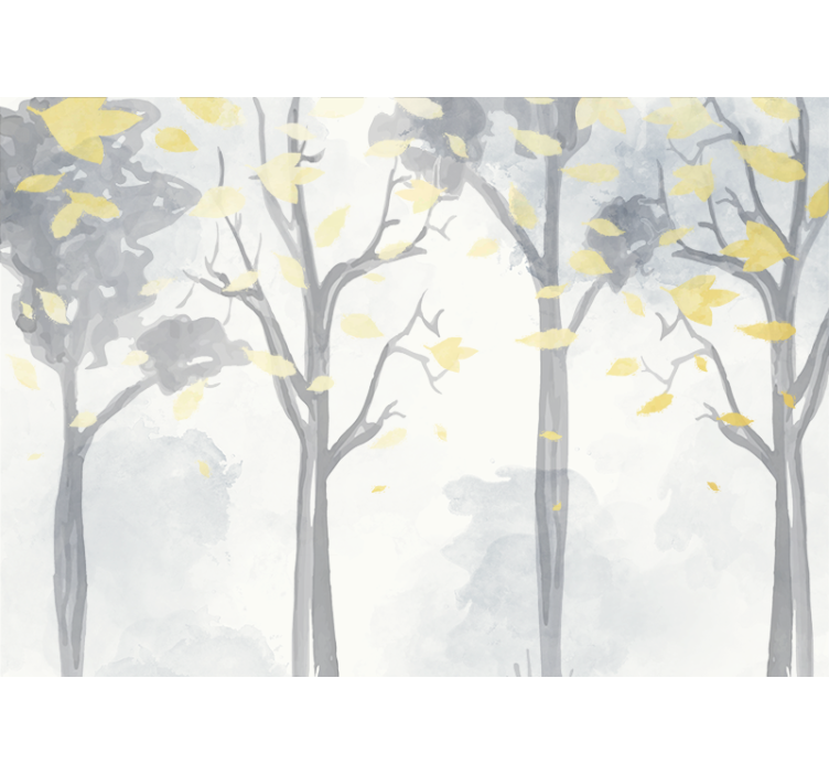Tree mural autumn tree silhouettes - TenStickers