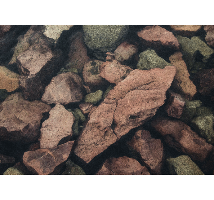 Stone wall mural rocky texture design - TenStickers