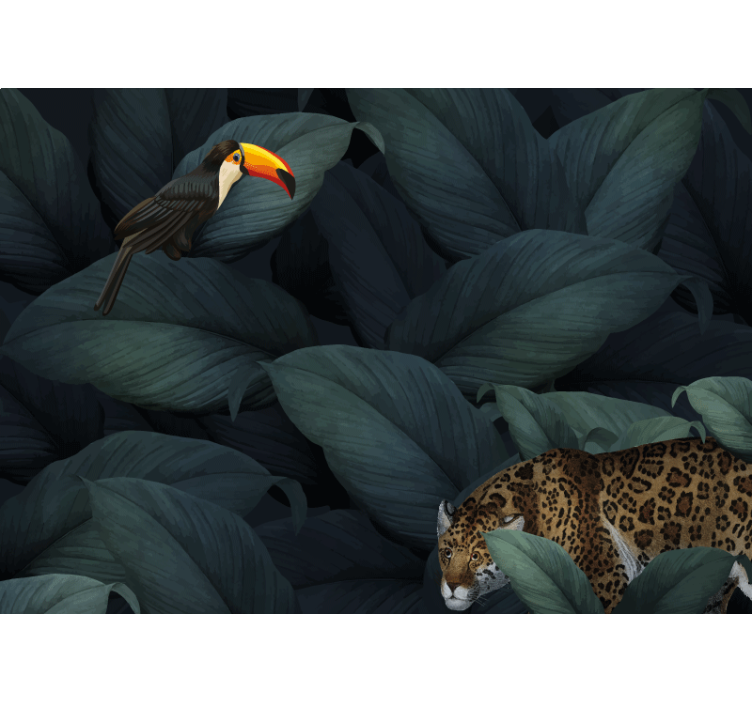 Jungle Night Forest Wall Mural - TenStickers