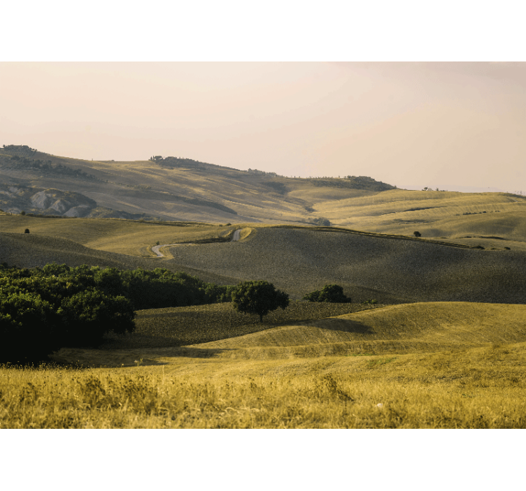 Landscape mural wallpaper rolling hills scenery - TenStickers