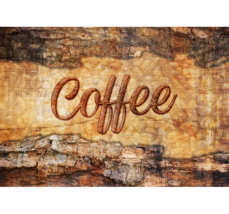 Mural quote coffee textured design - TenStickers