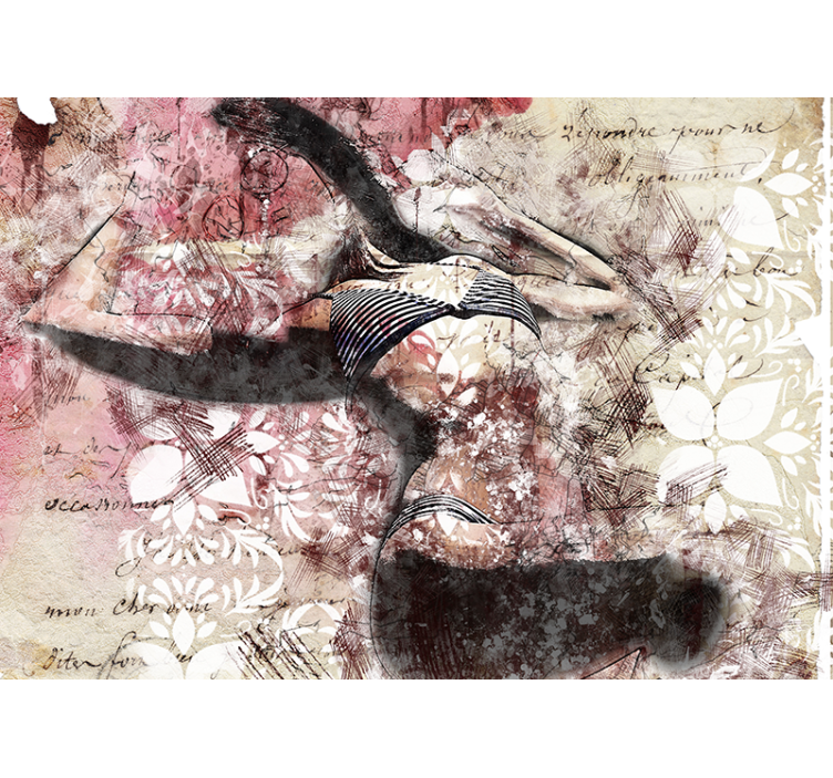 Love wall mural elegant dance movement - TenStickers