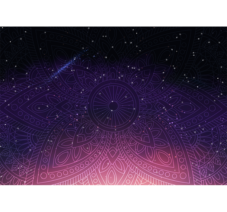 Bohemian Neon mandala wall mural - TenStickers