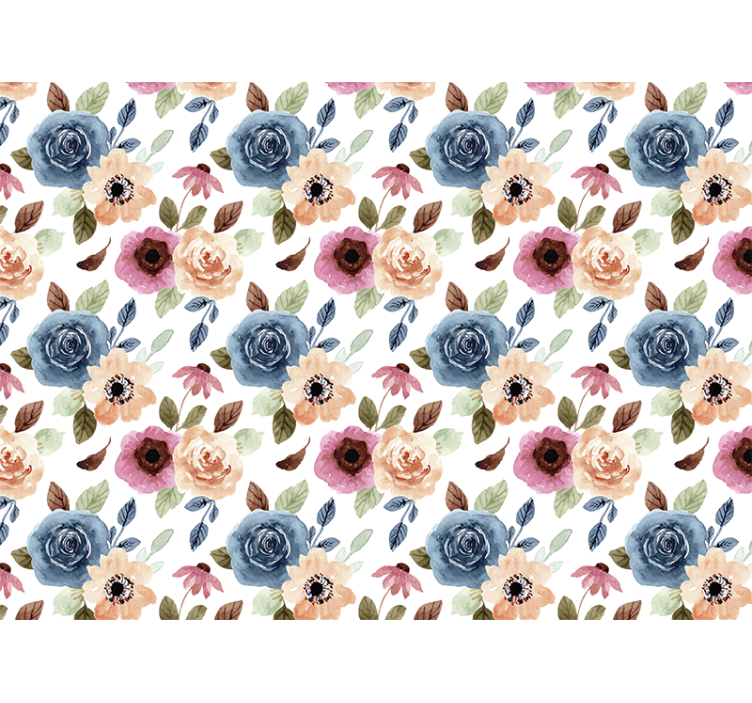 Flower mural floral composition design - TenStickers