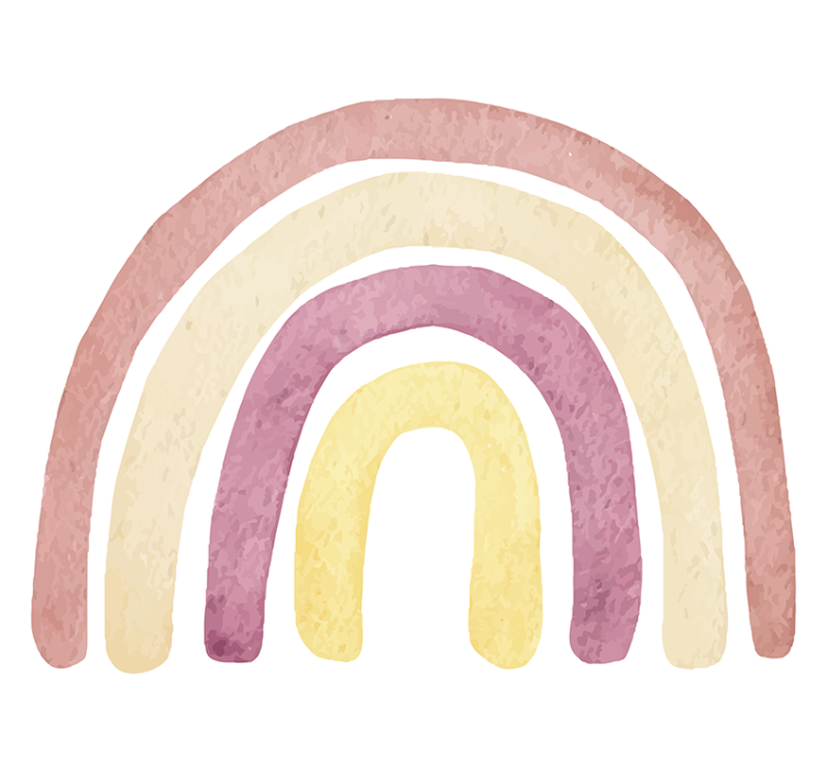 Love wall mural soft rainbow arches - TenStickers