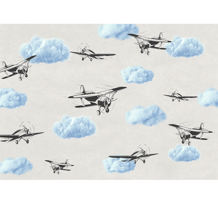 Vehicle mural of soaring classic aircraft - TenStickers
