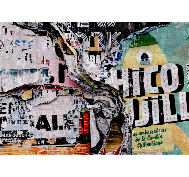 Urban Street Collage graffiti wall mural - TenStickers
